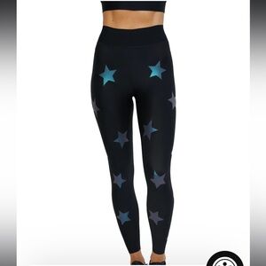LUX ESSENTIALS STAR KNOCKOUT‎ ULTRA HIGH LEGGING in blue size XS